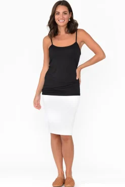 Sleeveless Tops<Pq Black Bamboo Slip Cami