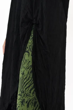 Cotton Tops<Cotton Village Black Crinkle Cotton Asymmetric Tunic