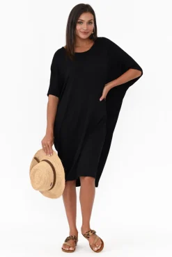 Batwing Dresses<Betty Basics Black Maui Dress