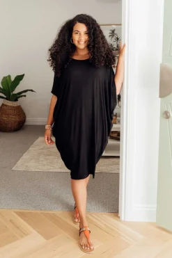 Batwing Dresses<Betty Basics Black Maui Dress