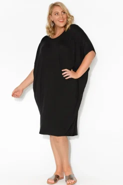 Batwing Dresses<Betty Basics Black Maui Dress