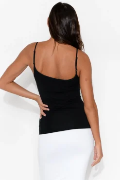 Sleeveless Tops<Tani Black Micro Modal Singlet