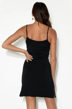 Slips<Tani Black Micro Modal Slip Dress