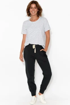 Pants<Elm Black Wash Out Lounge Pant