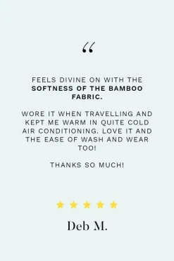 Sleeved Tops<Bamboo Villa Blake Off White Bamboo Top