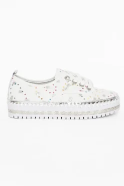 White Sneakers<Ameise Bling White Sequin Sneaker