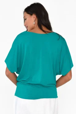 Sleeved Tops<Betty Basics Blue Lagoon Maui Tee