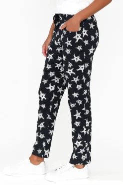 Pants<Cali and Co Boyce Navy Star Cotton Blend Stretch Pant