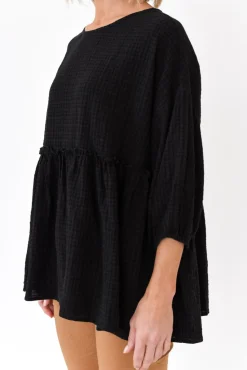 Cotton Tops<Cali and Co Braun Black Cotton Top