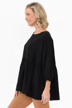 Cotton Tops<Cali and Co Braun Black Cotton Top