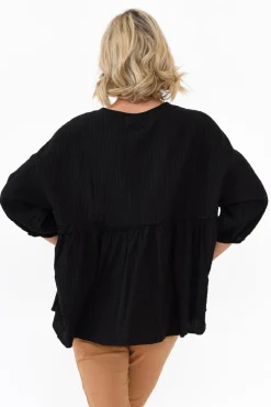 Cotton Tops<Cali and Co Braun Black Cotton Top