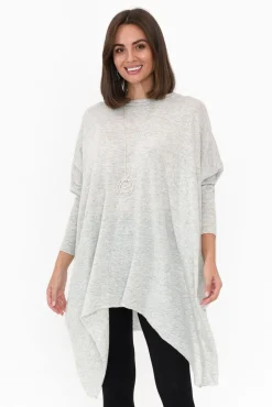 Tunic Tops<Boho Braxton Grey Knit Jumper