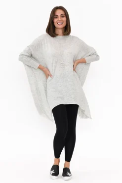 Tunic Tops<Boho Braxton Grey Knit Jumper