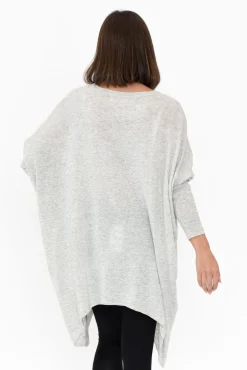 Tunic Tops<Boho Braxton Grey Knit Jumper