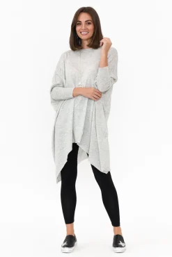 Tunic Tops<Boho Braxton Grey Knit Jumper