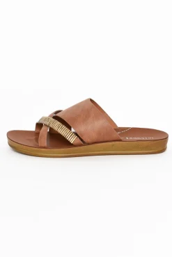 Slides<Los Cabos Bride Chocolate Crossover Slide