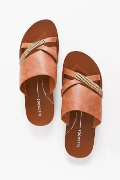 Slides<Los Cabos Bride Chocolate Crossover Slide