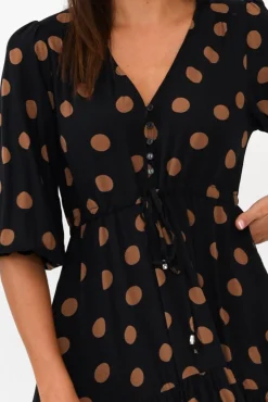 Maxi Dresses<Silver Wishes Butler Black Spot Tie Maxi Dress