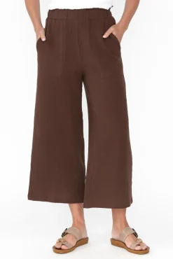Pants<Threadz Byron Chocolate Cotton Pocket Pant