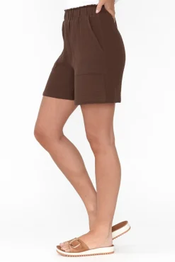 Shorts<Threadz Byron Chocolate Cotton Shorts