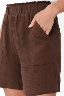 Shorts<Threadz Byron Chocolate Cotton Shorts