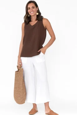 Cotton Tops<Threadz Byron Chocolate Cotton Tank