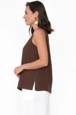 Cotton Tops<Threadz Byron Chocolate Cotton Tank