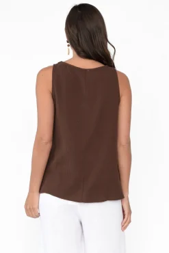 Cotton Tops<Threadz Byron Chocolate Cotton Tank