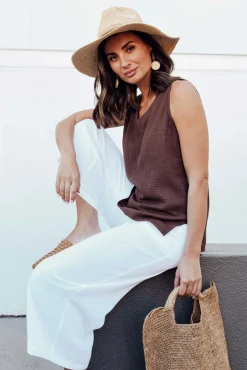 Pants<Threadz Byron White Cotton Pocket Pant