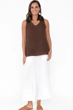 Pants<Threadz Byron White Cotton Pocket Pant