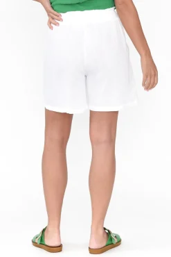 Shorts<Threadz Byron White Cotton Shorts