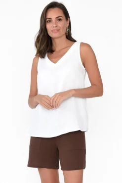 Cotton Tops<Threadz Byron White Cotton Tank