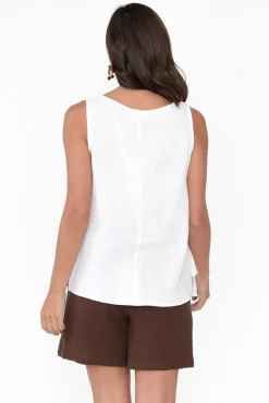 Cotton Tops<Threadz Byron White Cotton Tank