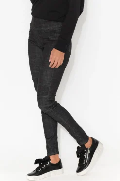 Jeans<Threadz Cade Black Denim Panel Stretch Jean