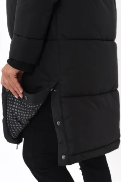 Jackets<Foxwood Camelia Black Puffer Jacket