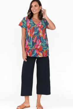 Pants<Clarity Carlton Navy Convertible Cropped Pant