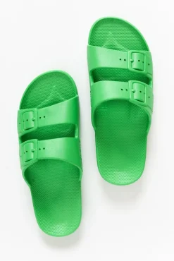 Slides<Freedom Moses Carter Green Vegan Slides