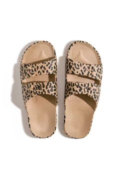 Slides<Freedom Moses Carter Leopard Vegan Slides