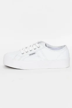 White Sneakers<Human Shoes Cass White Leather Sneaker
