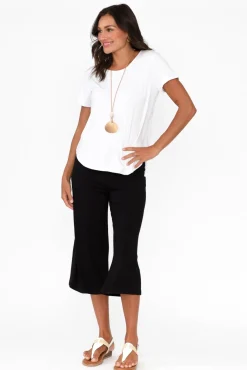 Pants<Bamboo Body Cassie Black Bamboo Cropped Pant