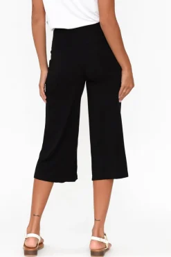 Pants<Bamboo Body Cassie Black Bamboo Cropped Pant
