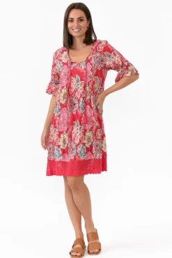 Cotton Dresses<One Summer Cayman Coral Paisley Cotton Tunic Dress