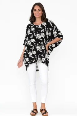 Tunic Tops<Bamboo Whispers Cherie Black Abstract Bamboo Top