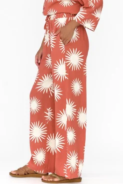 Pants<Label Of Love Cherish Rust Flower Pant