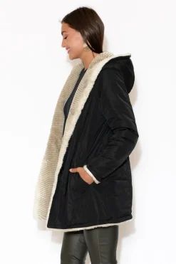 Jackets<Holmes u0026 Fallon Cheyenne Beige Faux Fur Coat