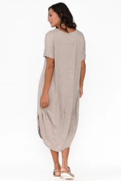 Cotton Dresses<Cotton Village Clemmie Oat Crinkle Cotton Dress