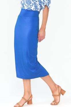 Skirts<Lou Lou Cobalt Bamboo Maxi Tube Skirt