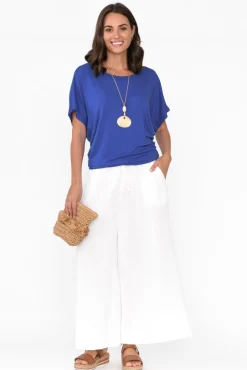 Sleeved Tops<Betty Basics Cobalt Maui Tee