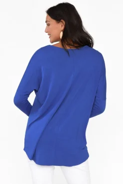 Sleeved Tops<Betty Basics Cobalt Milan 3/4 Sleeve Top