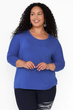 Sleeved Tops<Betty Basics Cobalt Milan 3/4 Sleeve Top